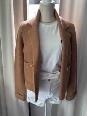 Worthington Camel Bouclé Blazer Jacket - Classic Tailored Style